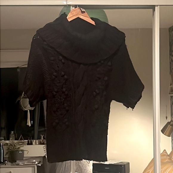 Black, cowl neck sweater - Picture 1 of 2